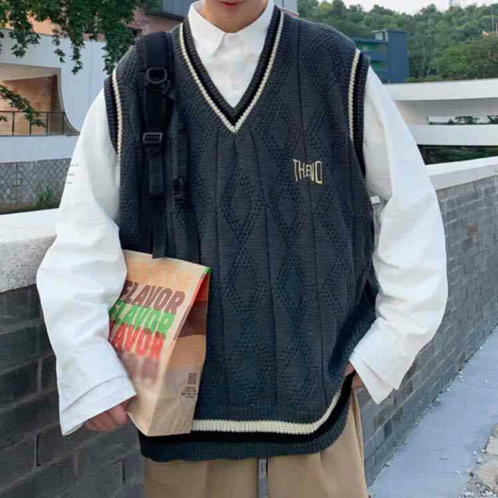 楽天市場 オーバーサイズ ニットベスト Vネック メンズ ライン入り ニット ベスト ニット トップス ノースリーブ ニットセーター レイヤード ベスト送料無料 Amoremio 楽天市場店 楽天市場 オーバーサイズ ニットベスト Vネック メンズ ライン入り ニット ベスト ニット トップス ノースリーブ ニットセーター レイヤード ベスト送料無料 Amoremio 楽天市場店