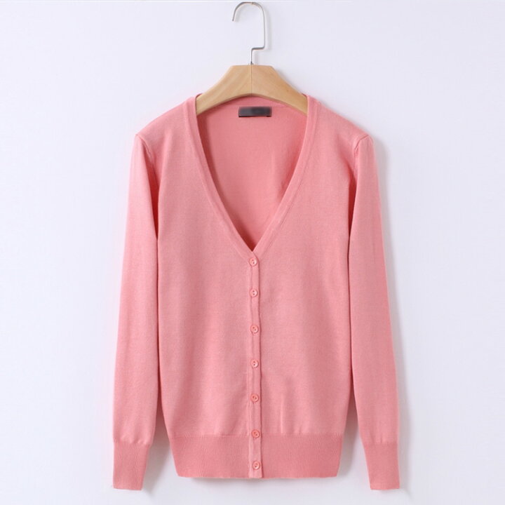 楽天市場】M-4XL＆20色展開！ニットカーディガン レディース Vネック  
