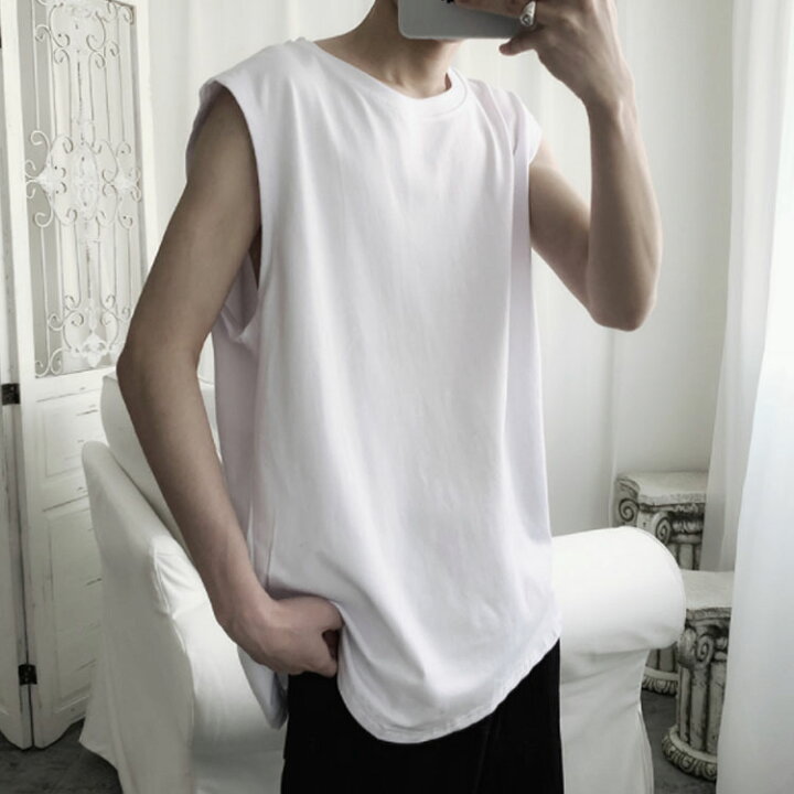 カットソー タンクトップ メンズ Tシャツ ノースリーブ 無地 ホワイト ブラック ゆったり シンプル 袖無し インナー トップス カジュアル Uネック 夏服送料無料 Amoremio XS〜6XL ノースリーブ ニットトップス タンクトップ レディース トップス サマーニット Uネック tシャツ ノースリーブtシャツ 無地tシャツ 送料無料 ゆったり カジュアル 夏 夏服 大きサイズ 多いサイズ