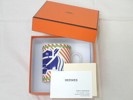 ★【送料無料】【ポイント10倍】HERMES　エルメス　マグカップ　「QUADRIGEPOP　クアドリカ」　【未使用】【中古】レディース、メンズ
