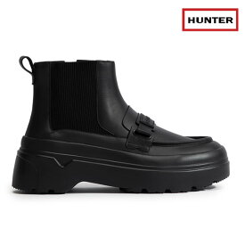 レディース HUNTER レインブーツ UFS7125LEA EFINED EXPLORER CHELSEA LOAFER BOOT: 正規品/ハンター/女性/ショート丈/