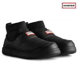 HUNTER メンズブーツ In/Out Insulated Knitted Cuff Slipper Boot MFS9002REN: 国内正規品/男性用/シューズ/イン/アウト インシュレイティド ニッティド カフ スリッパー ブーツ/防寒/スリッポン/ハンター