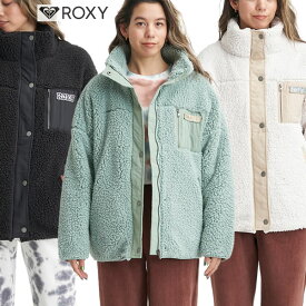 23FW ROXY ボアジャケット UPON US ZIP rjk234014: 正規品/ レディース/ロキシー/ジャケット/snow