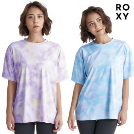 「全品5-10倍 22日08時迄」【ゆうパケット】24SS ROXY ラッシュガードTシャツ RIDE ON TIE DYE　RST242502: 正規品/レディース/ロキシー/半袖/surf