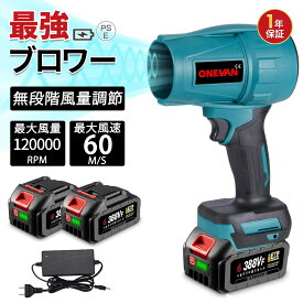 ONEVAN ブロワー 充電式 洗車 エアダスター 強力送風 120000rpm 高速回転 ブラシレスモーター ターボブロワー 電動ブロワー ジェットドライブロワー ターボジェットファン ブロワー 高耐損性 高温耐性 長持ち 機械掃除/キーボード/エアコン/洗車/キャンプ/アウトドア