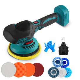 【楽天1位】電動ポリッシャー 車用ポリッシャー 6段変速 ポリッシャー コードレス 150mmパッド 2500-5000RPM 研磨＆ワックス対応 操作簡単 充電式ポリッシャー 車磨き・油膜・うろこ取り・鏡面磨きに 車・バイク・家具対応 ワックス仕上げ対応 車のボディ研磨 持ち運び便利