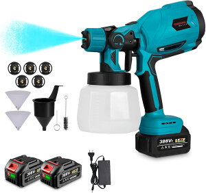 ONEVAN �d���X�v���[�K�� �[�d�� �h���K�� �R�[�h���X �h���@ 120W ����]30000RPM ��e��1000ml �����ʒ����\ 1.0�`2.5mm�m�Y��5��t�� ����/�����h���Ή� �Ƌ� �h�� DIY �����ԕ�C �؍H�p �t�F���X