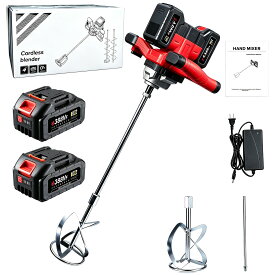 【35％OFF】ONEVAN コードレス攪拌機 コンクリートミキサー機 6段階変速 850W高出力 65N.M 電動攪拌機 モルタルミキサー セメントミキサー 塗料 ペイント パワーミキサー コンクリート攪拌器 ハンドミキサー DIY/建築/塗料/セメント/モルタル用