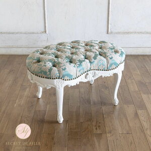 姫系 家具 スツール おしゃれ かわいい オットマン ロココ 調 アンティーク 風 猫脚 エステ サロン エレガント ゴシック ゴージャス フレンチ シャビーシック ヨーロピアン ロマンチック プ