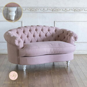 Mousofa モーソファ ソファ かわいい 姫系 家具 アンティーク 風 ソファー 2人掛け 二人掛け ホテルライク インテリア フレンチ エレガント ヨーロピアン シャビーシック チェスターフィールド