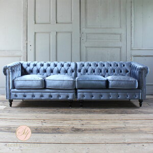 チェスターフィールド ソファ 4人 掛け 四人掛け 4人用 四人用 アンティーク 風 家具 ヴィンセント 本物 ホテルライク イギリス ゴシック ヨーロピアン おしゃれ ヴィンテージ 輸入家具 レト