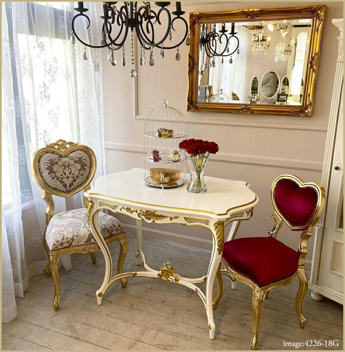 楽天市場】姫系 家具 かわいい ロココ 調 アンティーク 風 ダイニング  