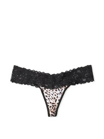 ヴィクトリアシークレット STRETCH COTTONレースウエストソングパンティー　Lace-waist Thong Panty