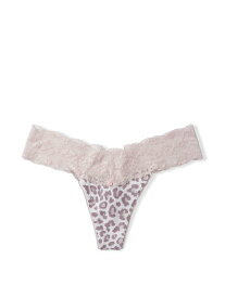 ヴィクトリアシークレット STRETCH COTTONレースウエストソングパンティー　Lace-waist Thong Panty