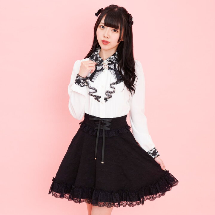 楽天市場】パールレース襟ラッフルブラウス9/14 12:00 再入荷＆新色 