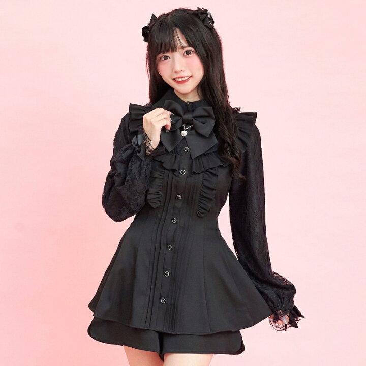 楽天市場】袖レースピンタックフリルヨーク切替セットアップ10/24 販売 