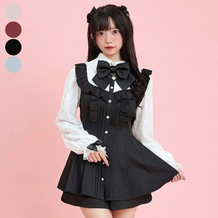 楽天市場】袖レースピンタックフリルヨーク切替セットアップ10/24 販売  