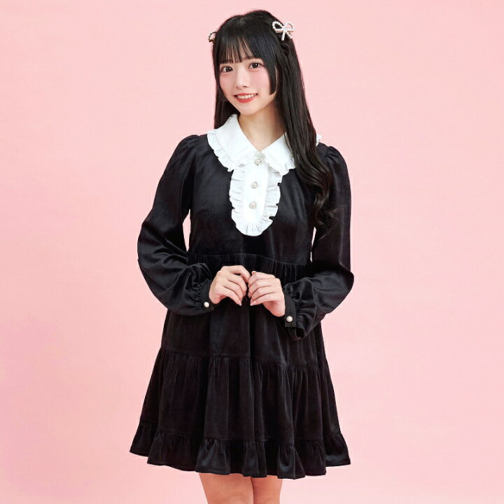 楽天市場】☆ベロアティアードワンピース1/17 18:00 再マークダウン11 