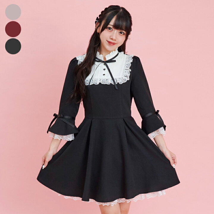 楽天市場】☆スタンドカラー七分袖ワンピース1/6 18:00 再マークダウン  