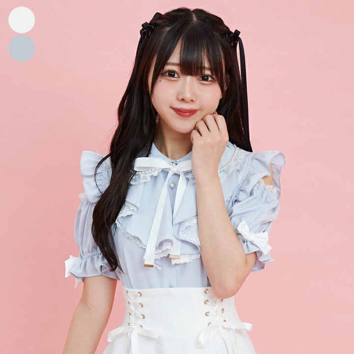 新品未使用】完売商品 ビアズリー LIVETART 裾フリルブラウス 