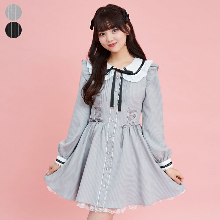 楽天市場】ストライプウエストレースアップワンピース≪30%OFF≫6/29 