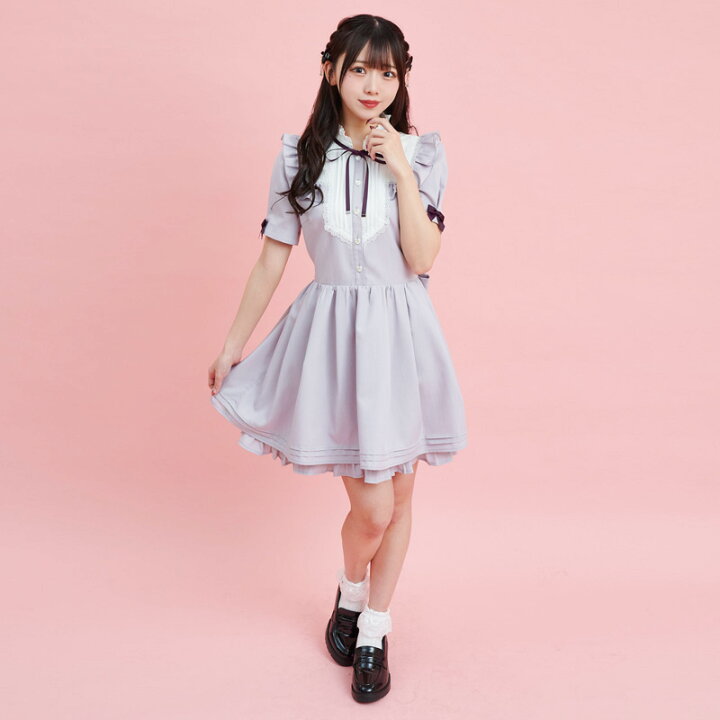 楽天市場】ヨークデザインスタンドカラーワンピース3/29 12:00 販売 