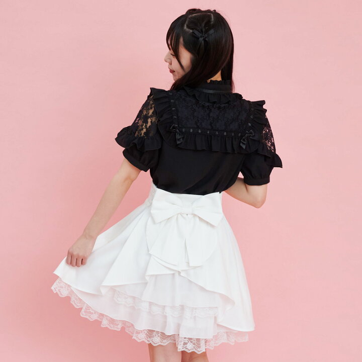 楽天市場】レース×シフォンバッスルスカート6/12 12:00 販売スタート  