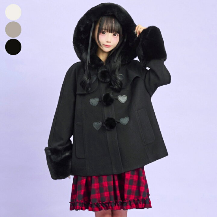 楽天市場】☆ハートパッチダッフルコート10/31 12:00 販売スタート 