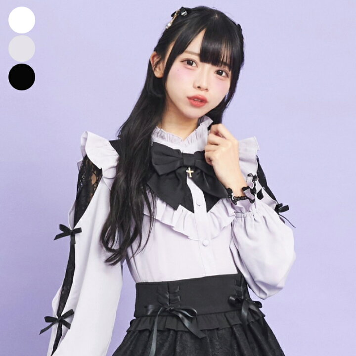楽天市場】袖スリットレースヨークブラウス8/27 12:00 販売スタート 