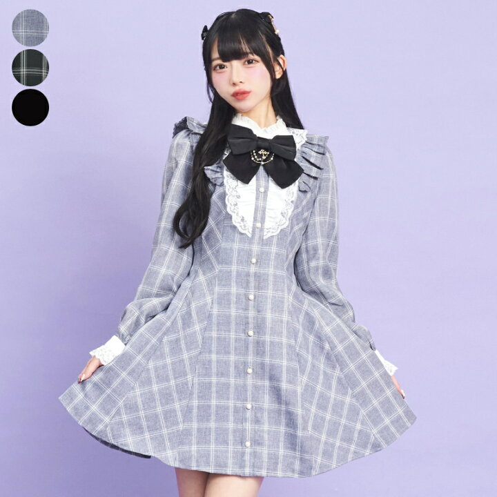 楽天市場】アクセサリーリボンレースフリルワンピース8/27 12:00 販売  