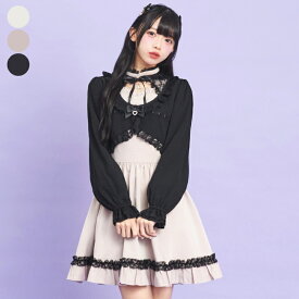 ★ローズ柄ショートボレロ1/5 18:00マークダウン9/20 12:00 販売スタートsecrethoney　シークレットハニー　シーハニ　量産型　レディース　ガーリー　長袖　羽織　ホワイト　白　ピンク　ブラック　黒
