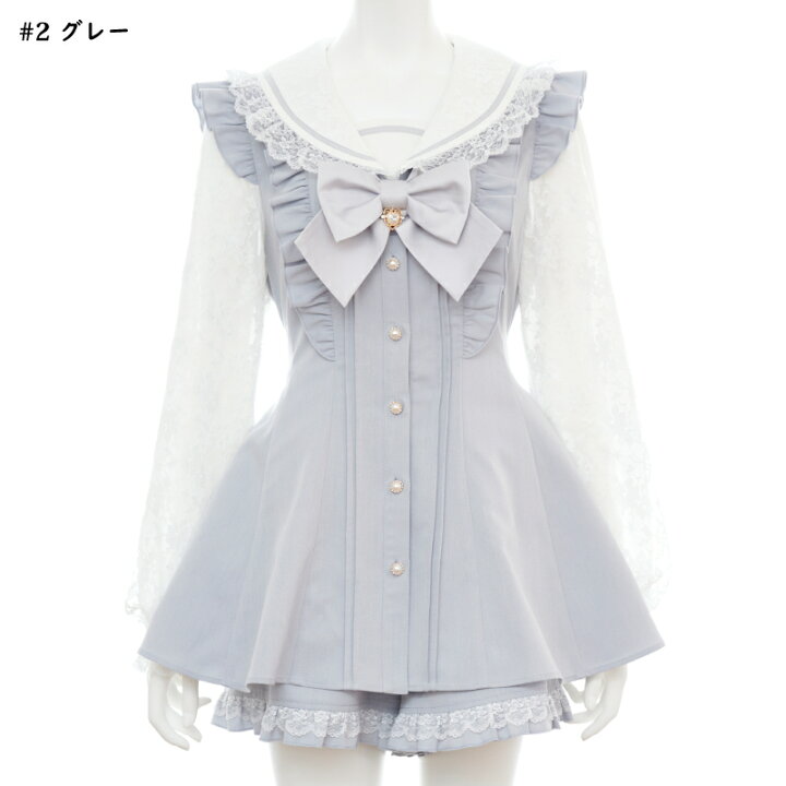 楽天市場】レースセーラー襟セットアップ4/10 12:00 クロ再入荷3/19 12 