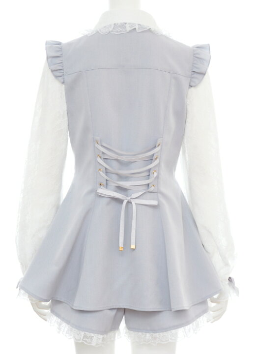 楽天市場】レース袖ラッフルセットアップ3/22 12:00 クロ再入荷3/19 12  