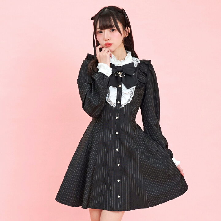 楽天市場】アクセサリーリボンレースフリルワンピース1/24 17:00 販売  