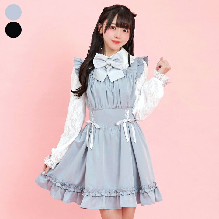 楽天市場】レース袖ウエストレースアップワンピース2/6 12:00 販売 
