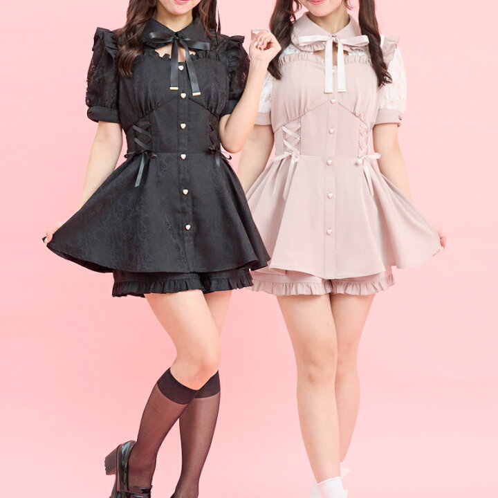 楽天市場】☆ビスチェ切替レースアップセットアップ4/2 12:00 販売 