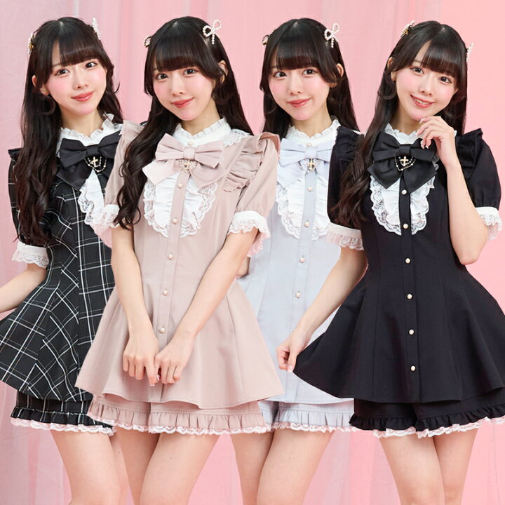 楽天市場】アクセサリーリボンレースフリル半袖セットアップ5/2 12:00 