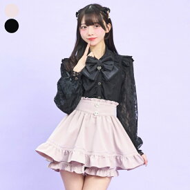裾ダブルフリルスカパン2/10 12:00 販売スタートsecrethoney　シークレットハニー　シーハニ　量産型　レディース　ガーリー　スカート　無地　ピンク　黒　ブラック