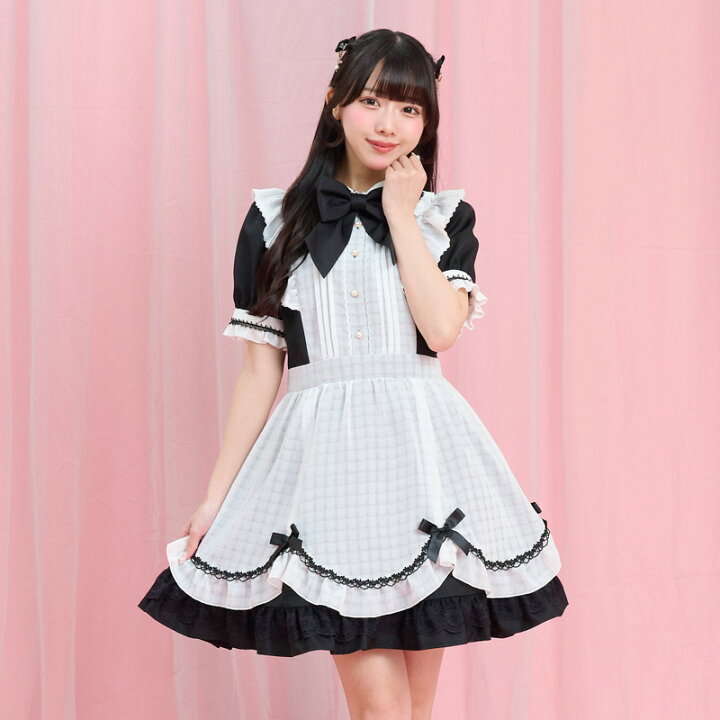 楽天市場】エプロン切り替え半袖ワンピース4/29 12:00 販売スタート 