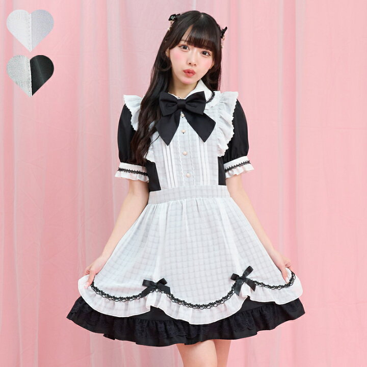楽天市場】エプロン切り替え半袖ワンピース4/29 12:00 販売スタート 