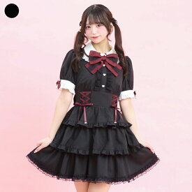 フレアティアードワンピース4/10 12:00 販売スタートsecrethoney　シークレットハニー　シーハニ　量産型　レディース　ガーリー　ブラック　黒　半袖