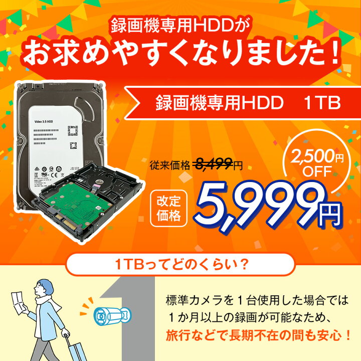 楽天市場】【最大4K モニター付き録画機 PoE4台セット☆2TB→3TBへ無料 