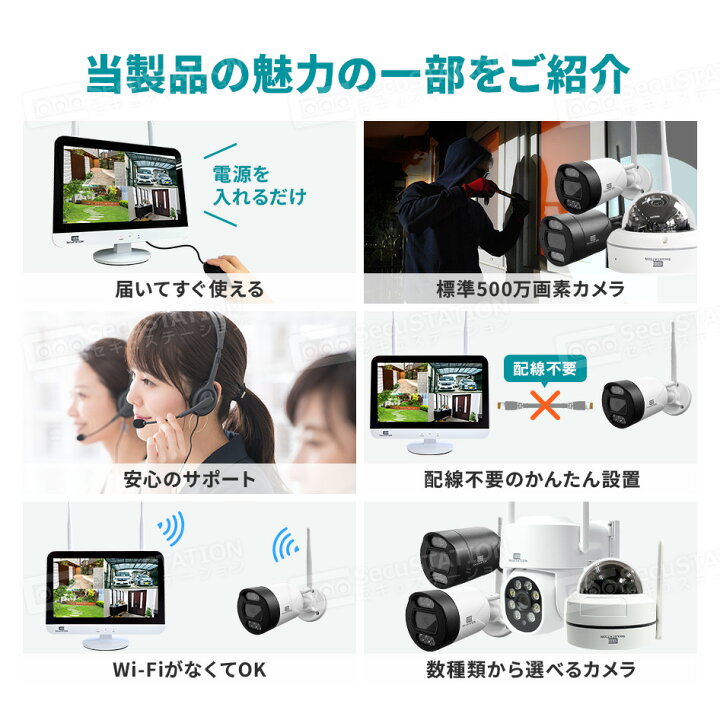 楽天市場】4/15限定抽選で100％Pﾊﾞｯｸ【標準搭載500万画素 防犯カメラ 