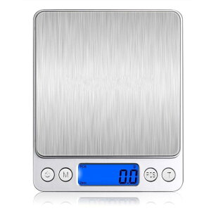 Leiking デジタルスケール 電子天秤 0.1gから3000gまで精密な計量器 風袋引き機能付き 料理用電子はかり