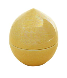 ミニ骨壷 虹珠(にじたま)【高さ6cm×直径5.3cm】分骨つぼ・骨壺・遺骨入れ・宝物ケース手元供養 【石のさかい付き】