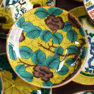 和座の蔵 お皿 おしゃれ 九谷焼 名品 豆皿 古九谷青手椿図 陶器 小皿 取り皿 ブランド 和食器