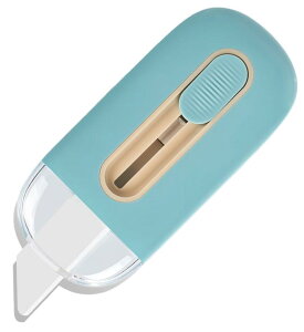 Deili ダンボールカッター セラミック刃 5段階調節 自動ロック機能 安全設計|左利き対応 携帯便利 ミニカッター 段ボール開梱ツール 箱開け 業務用/家庭用