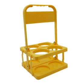 スポーツウォーターボトルキャリア ワインホルダー ビールボトルキャリア ワインラック 4穴 ハンドル付き折りたたみドリンクキャリア ウォーターボトルホルダー 缶ホルダー 飲料収納ラッ