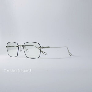 ファッション メガネ おしゃれ 伊達眼鏡 ゴシック 多角形 リムレス メガネ シンプル ビジネス メンズ 抗ブルーライト 目保護 芸術的 フラット メガネ