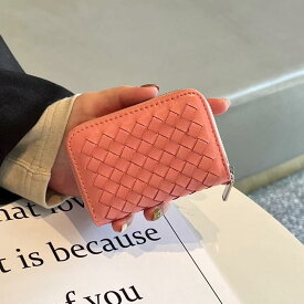 財布 レディース ファッション 手織り 小型 カードホルダー カジュアル ジッパー コンパクト デイリー ミニマル ギフト 持ち運び シンプル 性 牛革 豪華感